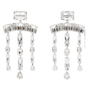 *SOLD* AREA silver crystal chandelier earrings